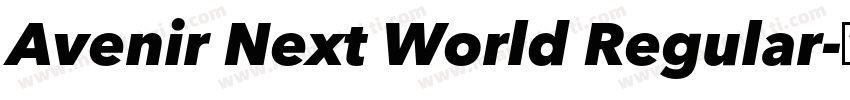 Avenir Next World Regular字体转换